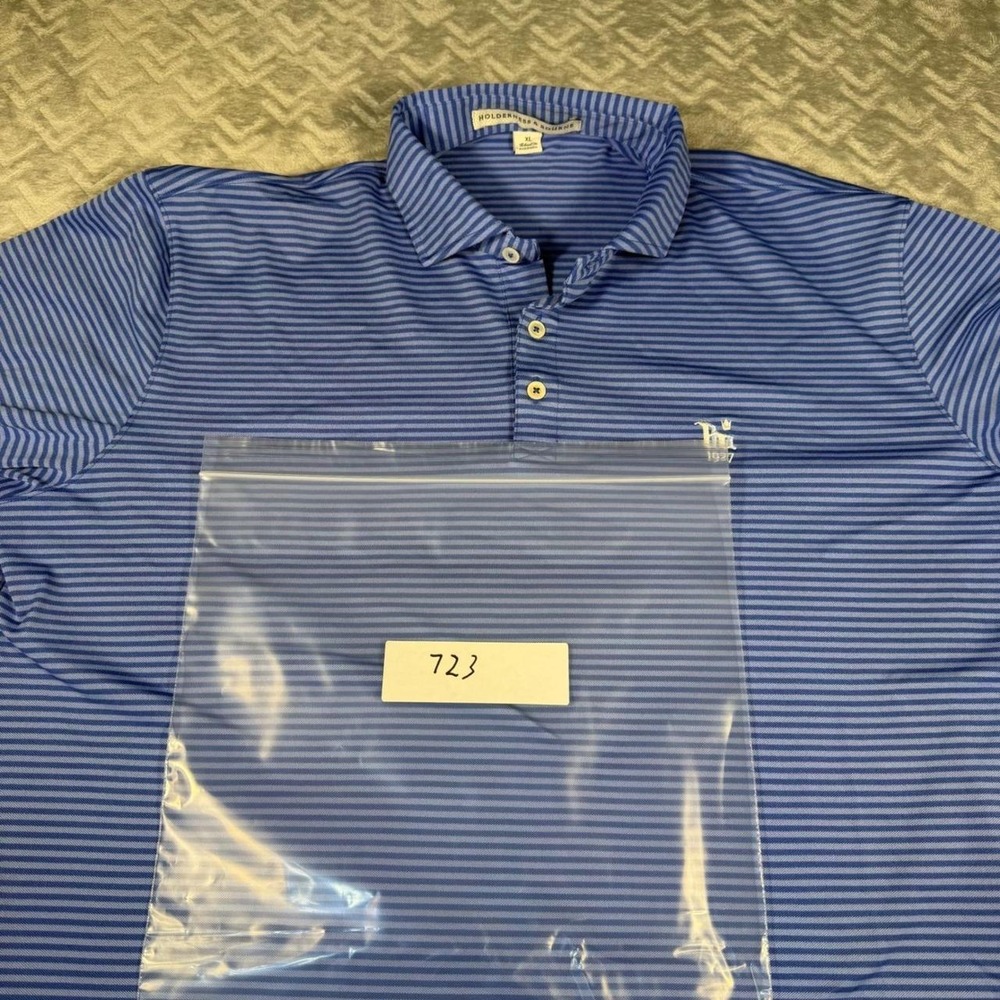 Holderness and Bourne‎ Men's XL Tailored Fit Striped Performance Golf Polo Shirt - Picture 6 of 6